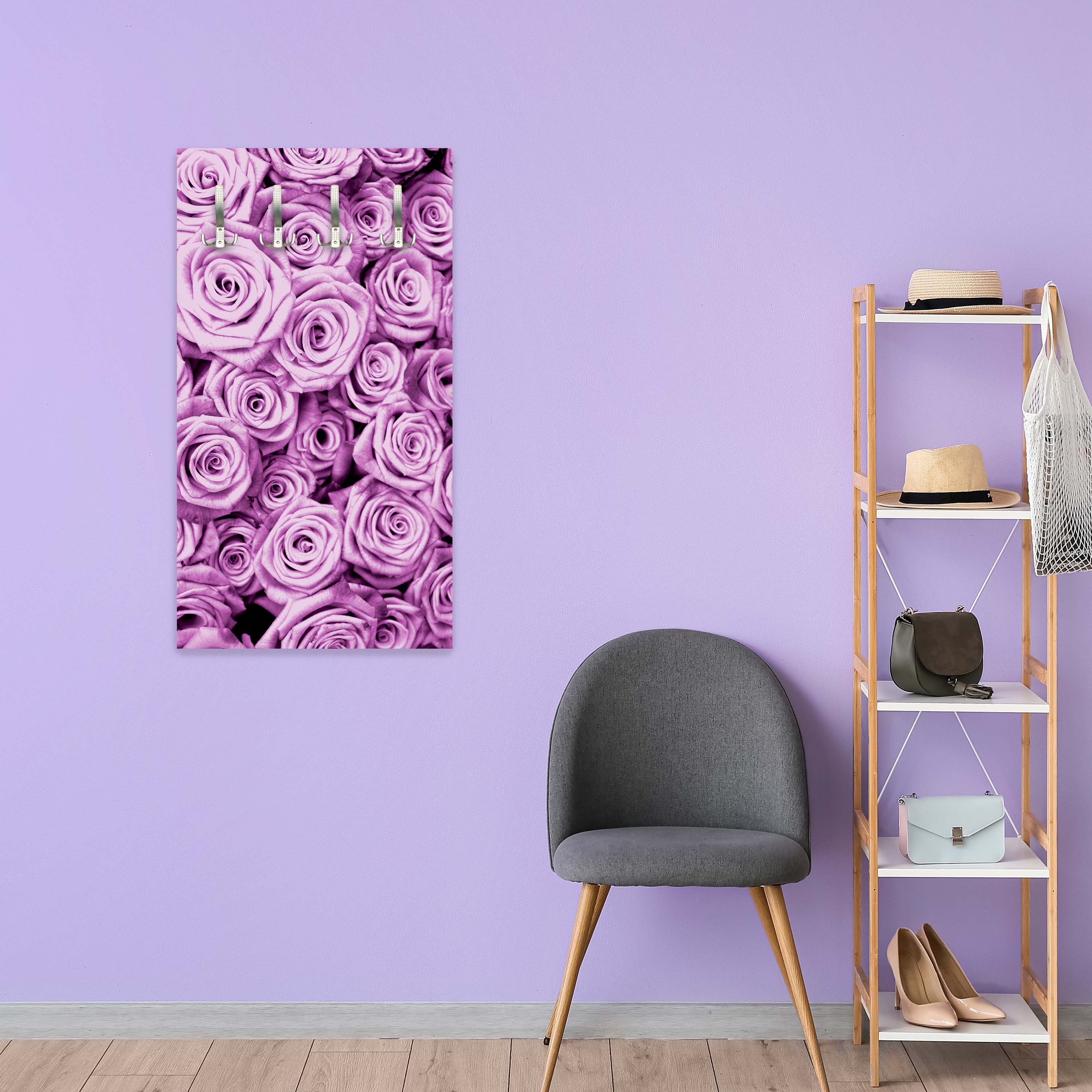 Garderobe violettes Rosenfeld Blüte M0232 entdecken - Bild 2 Garderobe violettes Rosenfeld Blüte M0232 entdecken - Bild 2