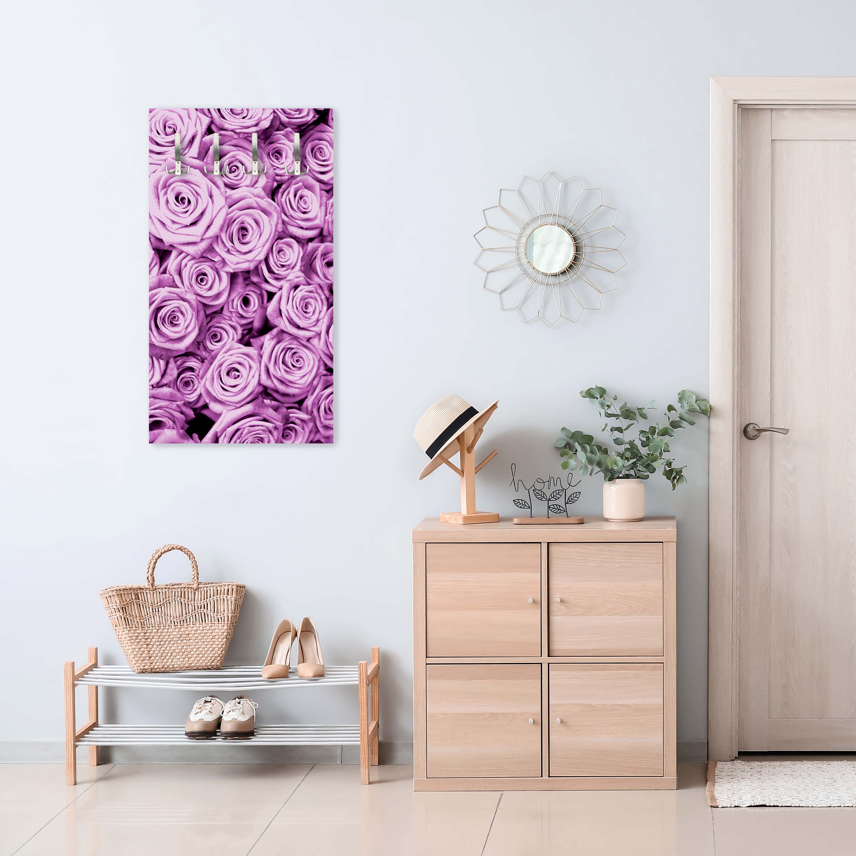 Garderobe violettes Rosenfeld Blüte M0232 entdecken - Bild 3 Garderobe violettes Rosenfeld Blüte M0232 entdecken - Bild 3