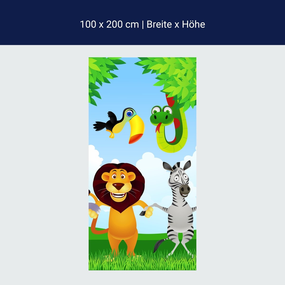 Duschwand Tiergruppe Kinder M0241 Duschwand Tiergruppe Kinder M0241