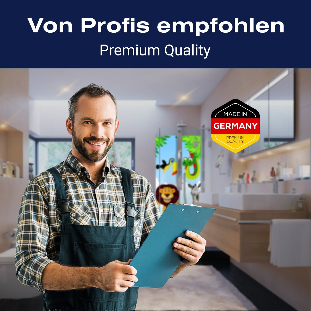 Duschwand Tiergruppe Kinder M0241 entdecken - Bild 5 Duschwand Tiergruppe Kinder M0241 entdecken - Bild 5