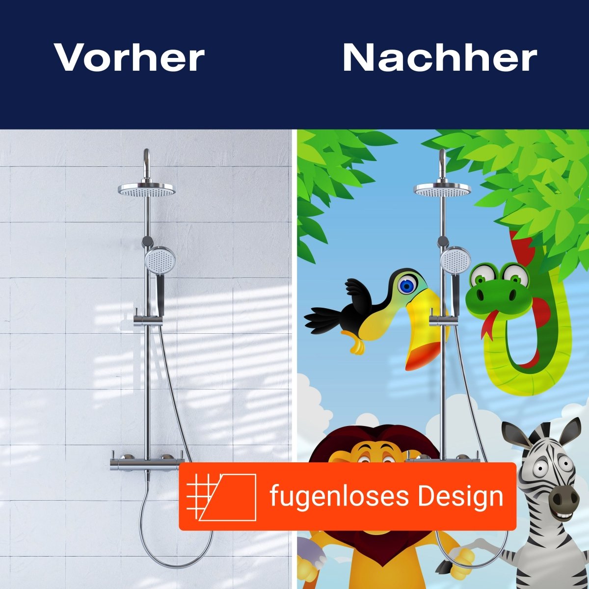 Duschwand Tiergruppe Kinder M0241 entdecken - Bild 9 Duschwand Tiergruppe Kinder M0241 entdecken - Bild 9