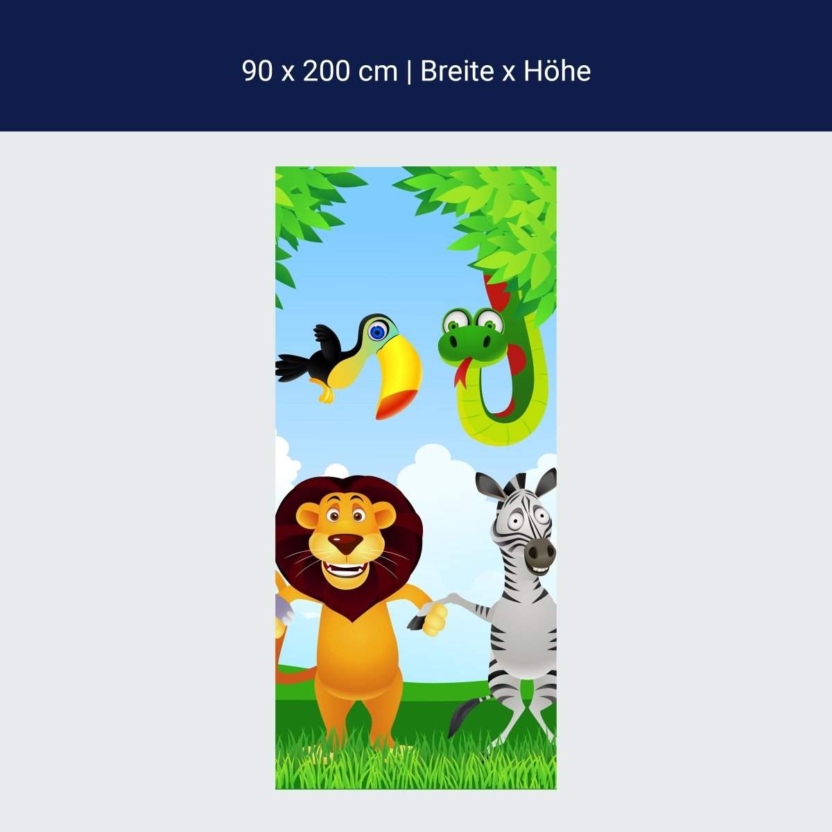 Duschwand Tiergruppe Kinder M0241 Duschwand Tiergruppe Kinder M0241