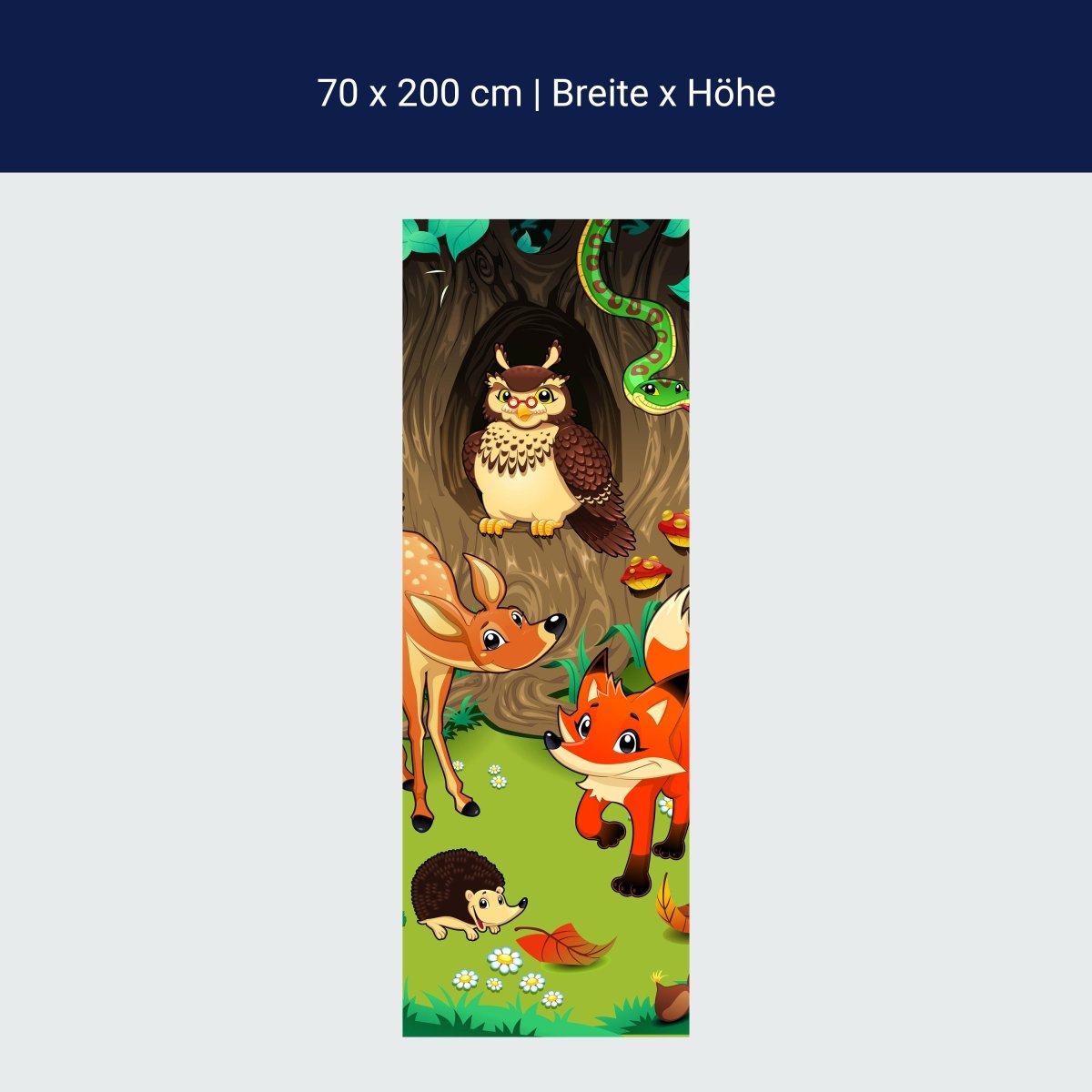 Duschwand Freundliche Waldtiere Kinder M0242 Duschwand Freundliche Waldtiere Kinder M0242