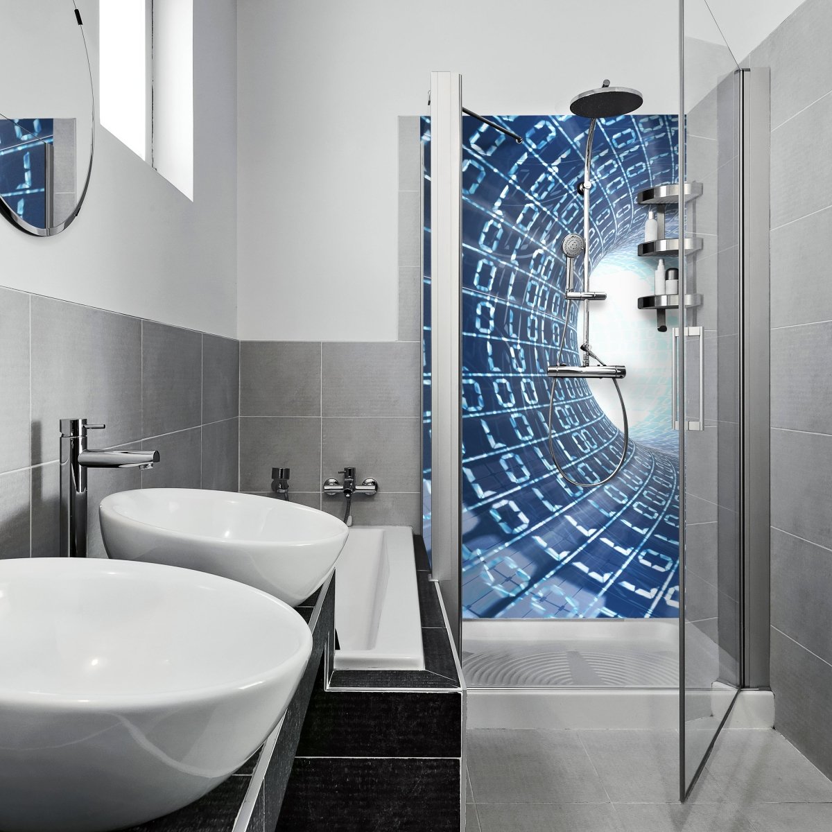 Duschwand Datentunnel Internet M0243 entdecken - Bild 1 Duschwand Datentunnel Internet M0243 entdecken - Bild 1