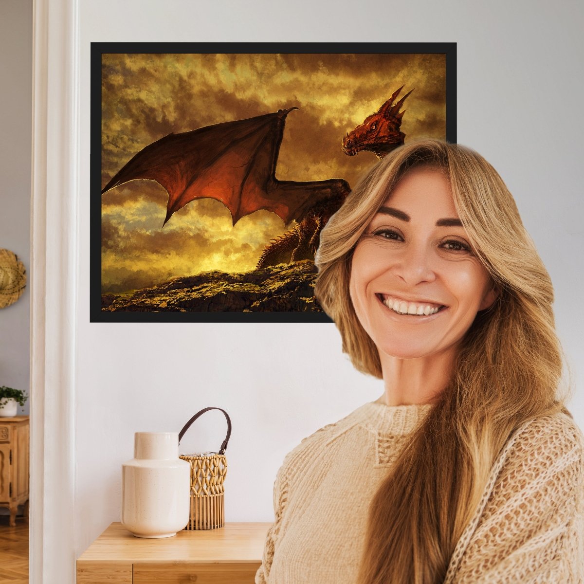 wandmotiv24 Poster, Poster - Malerei, Drache, Fantasy - M0244 - Bild 2 wandmotiv24 Poster, Poster - Malerei, Drache, Fantasy - M0244 - Bild 2