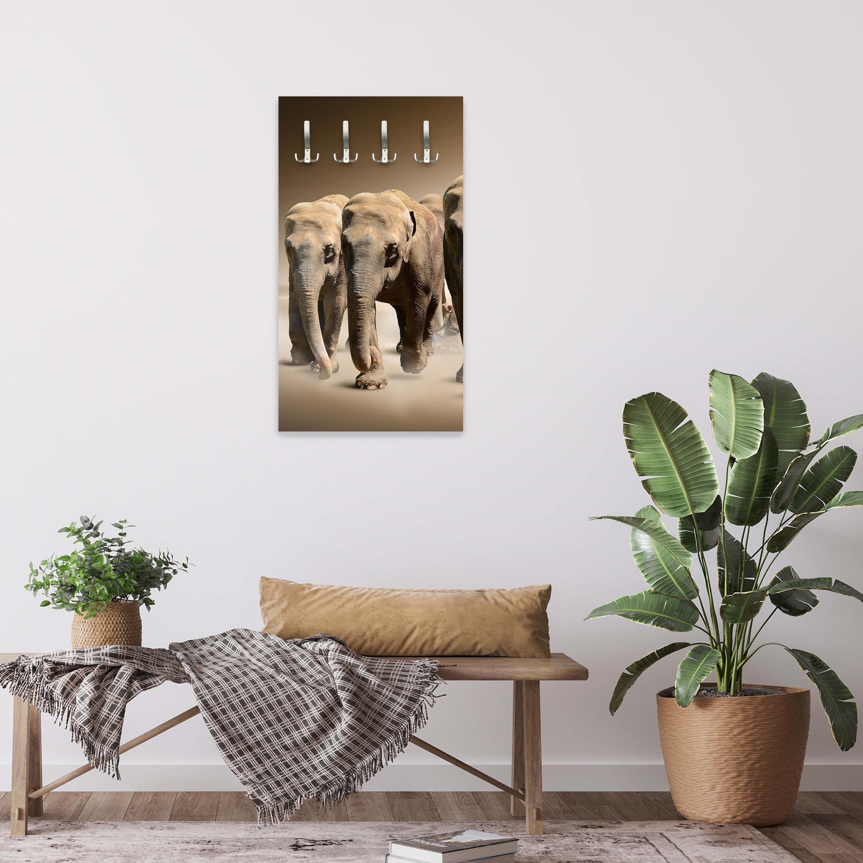 Garderobe Elefantengruppe Afrika M0245 entdecken - Bild 2 Garderobe Elefantengruppe Afrika M0245 entdecken - Bild 2