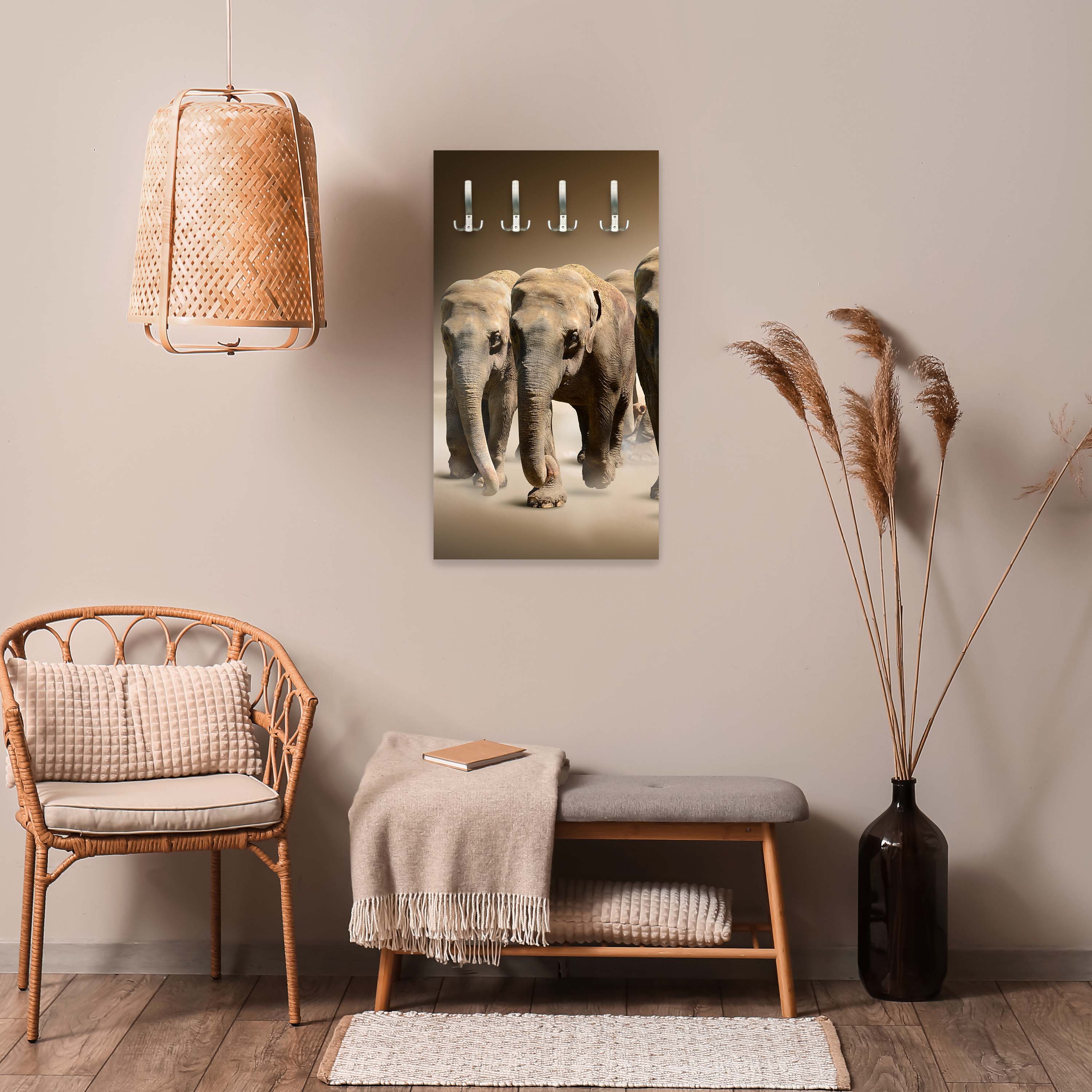 Garderobe Elefantengruppe Afrika M0245 entdecken - Bild 3 Garderobe Elefantengruppe Afrika M0245 entdecken - Bild 3