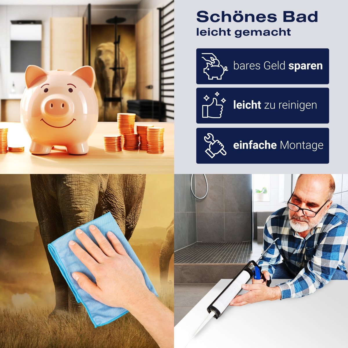 Duschwand Steppenelefant Afrika M0246 entdecken - Bild 7 Duschwand Steppenelefant Afrika M0246 entdecken - Bild 7