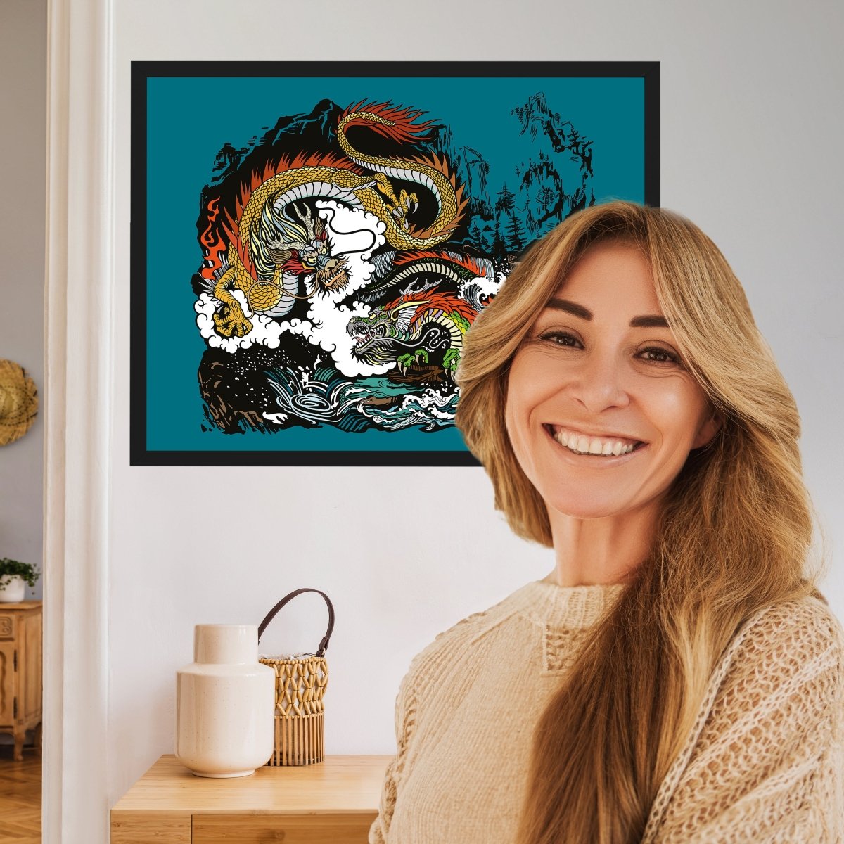 wandmotiv24 Poster, Poster - Drache, Wasser, Japan - M0247 - Bild 2 wandmotiv24 Poster, Poster - Drache, Wasser, Japan - M0247 - Bild 2