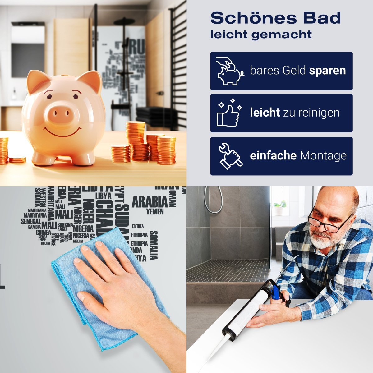 Duschwand Weltkarte Landnamen Erde M0256 entdecken - Bild 7 Duschwand Weltkarte Landnamen Erde M0256 entdecken - Bild 7