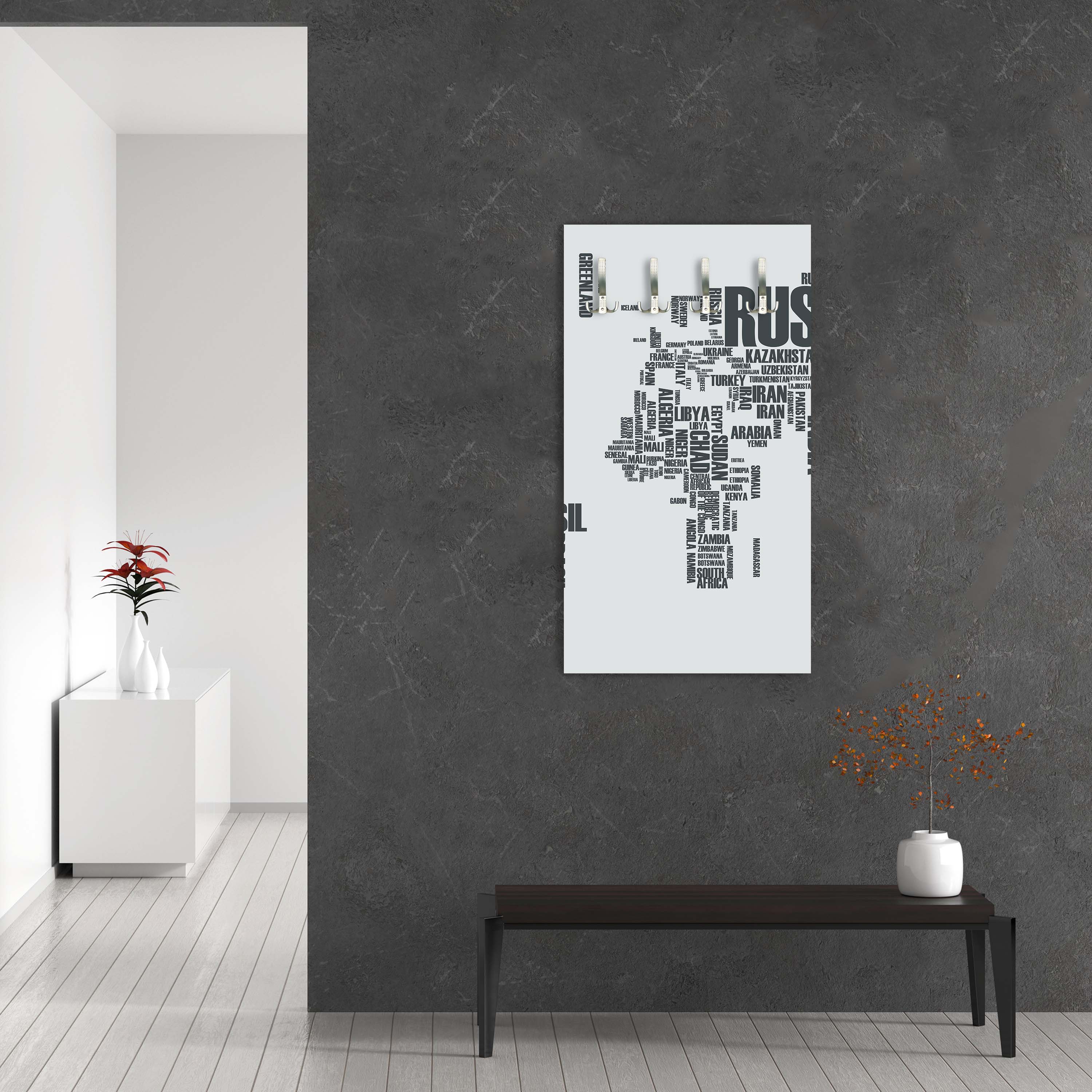 Garderobe Weltkarte Landnamen Erde M0256 entdecken - Bild 2 Garderobe Weltkarte Landnamen Erde M0256 entdecken - Bild 2