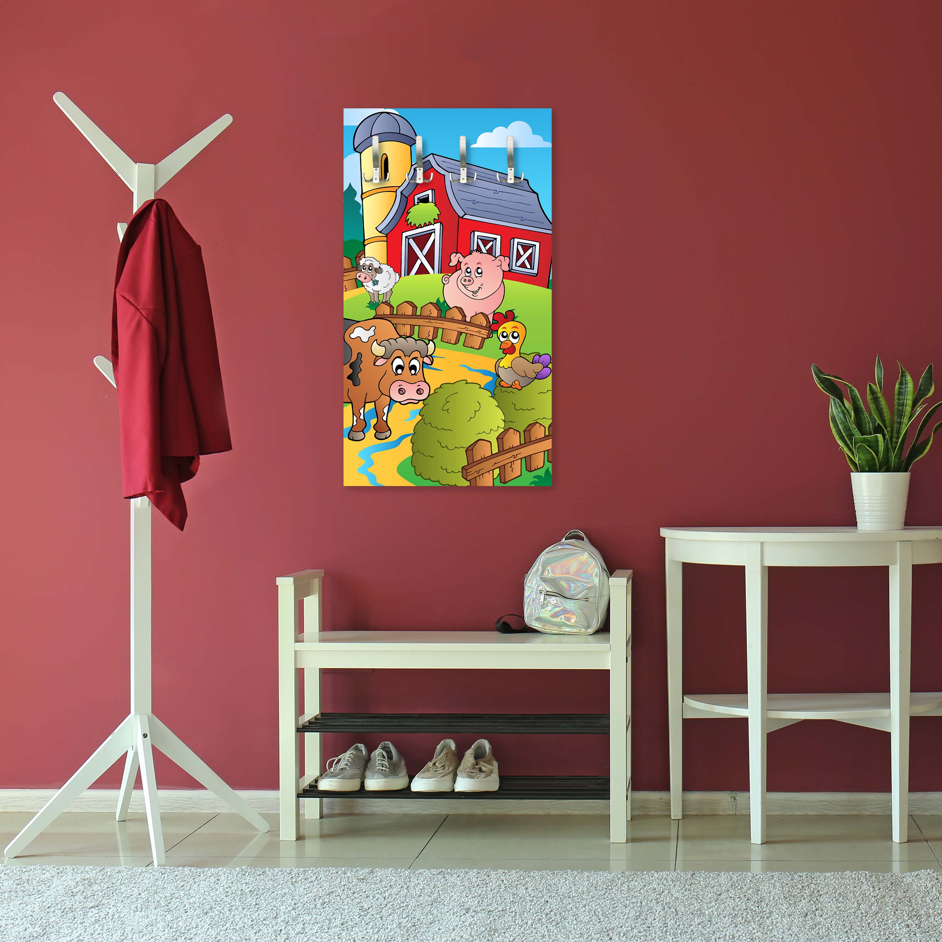 Garderobe Farmtiere Kinder M0257 entdecken - Bild 5 Garderobe Farmtiere Kinder M0257 entdecken - Bild 5