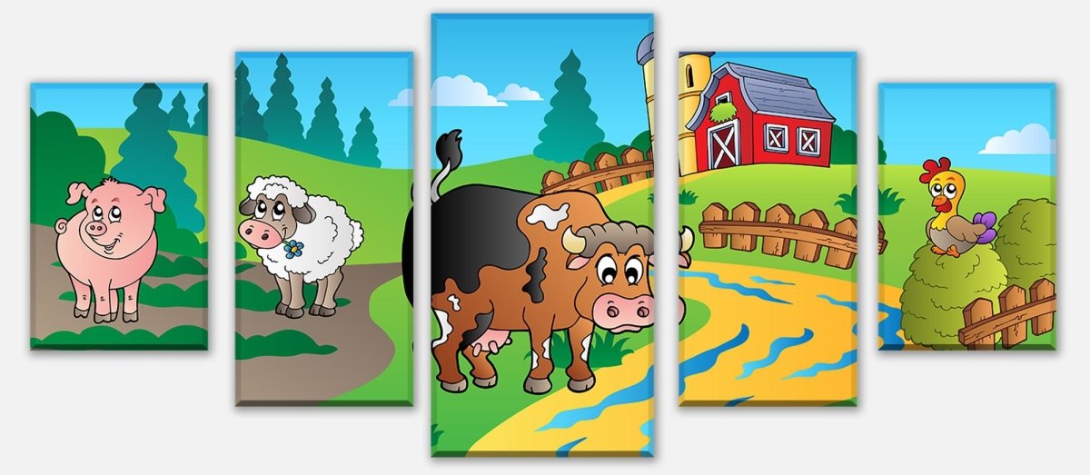Leinwandbild Mehrteiler Farmtiere Kinder M0257 entdecken - Bild 1 Leinwandbild Mehrteiler Farmtiere Kinder M0257 entdecken - Bild 1