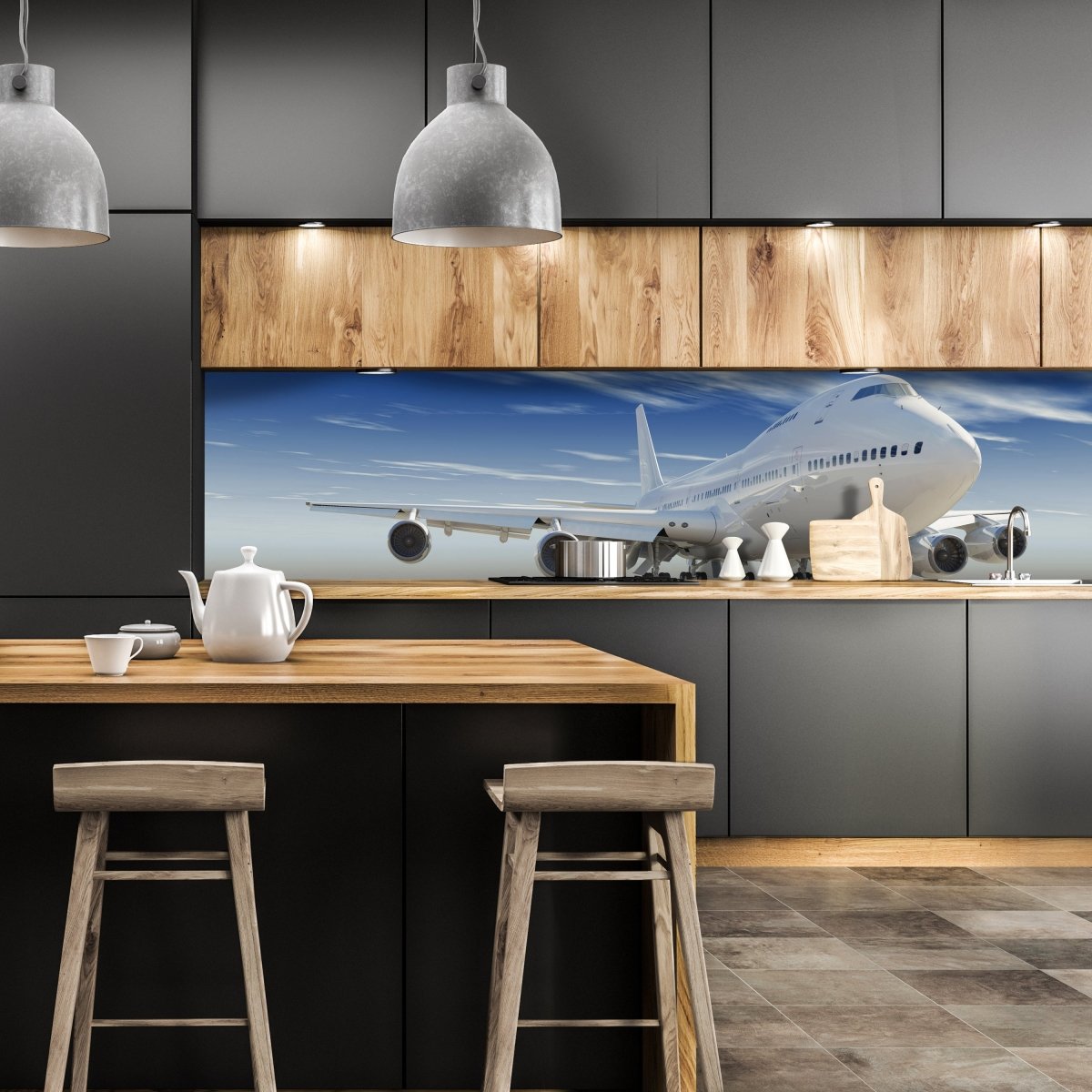 Küchenrückwand Startendes Flugzeug M0259 entdecken - Bild 1 Küchenrückwand Startendes Flugzeug M0259 entdecken - Bild 1