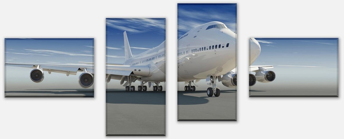 Leinwandbild Mehrteiler Startendes Flugzeug M0259 Leinwandbild Mehrteiler Startendes Flugzeug M0259