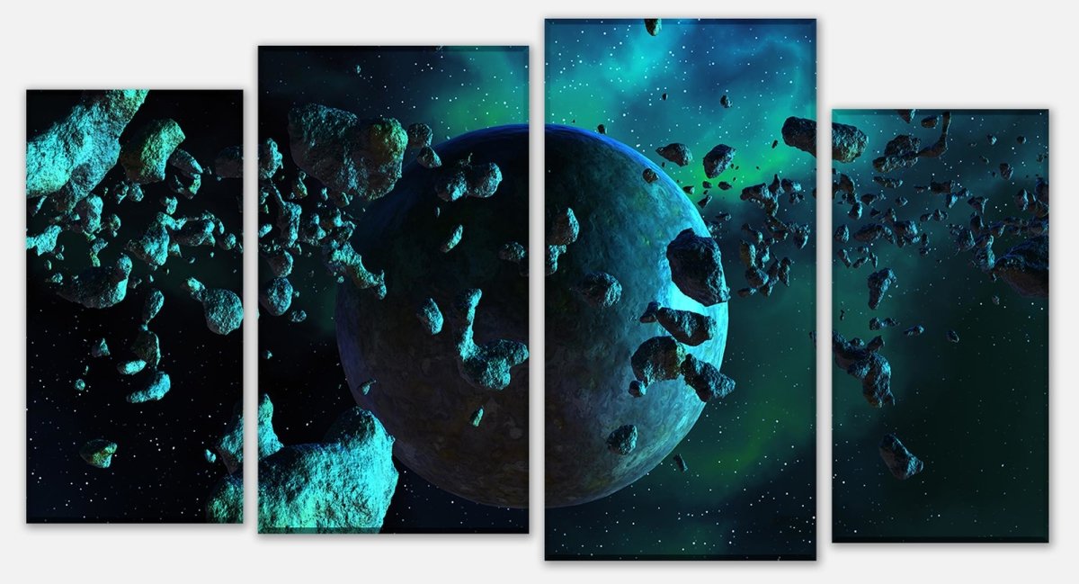 Leinwandbild Mehrteiler Asteroidenfeld Space M0263 Leinwandbild Mehrteiler Asteroidenfeld Space M0263
