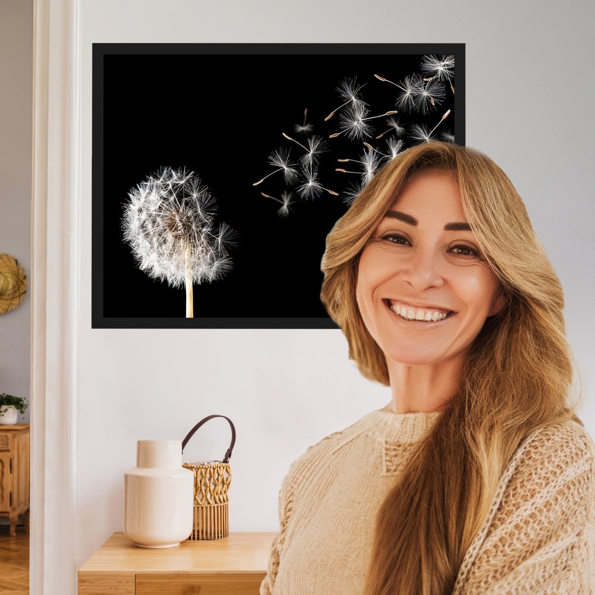 wandmotiv24 Poster, Poster - Pusteblume, Natur, schwarz - M0271 - Bild 2 wandmotiv24 Poster, Poster - Pusteblume, Natur, schwarz - M0271 - Bild 2