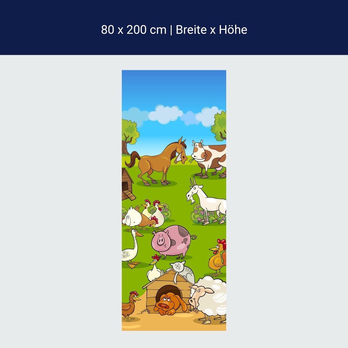 Duschwand Verrückter Bauernhof Kinder M0274 Duschwand Verrückter Bauernhof Kinder M0274