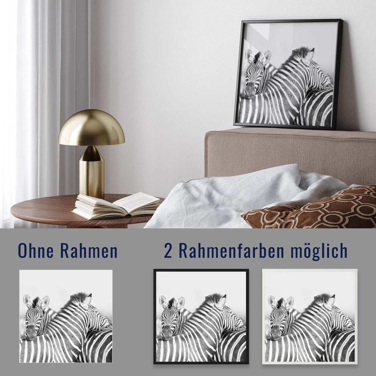 wandmotiv24 Poster, Poster - Zebra, Tier, schwarz - M0274 - Bild 4 wandmotiv24 Poster, Poster - Zebra, Tier, schwarz - M0274 - Bild 4