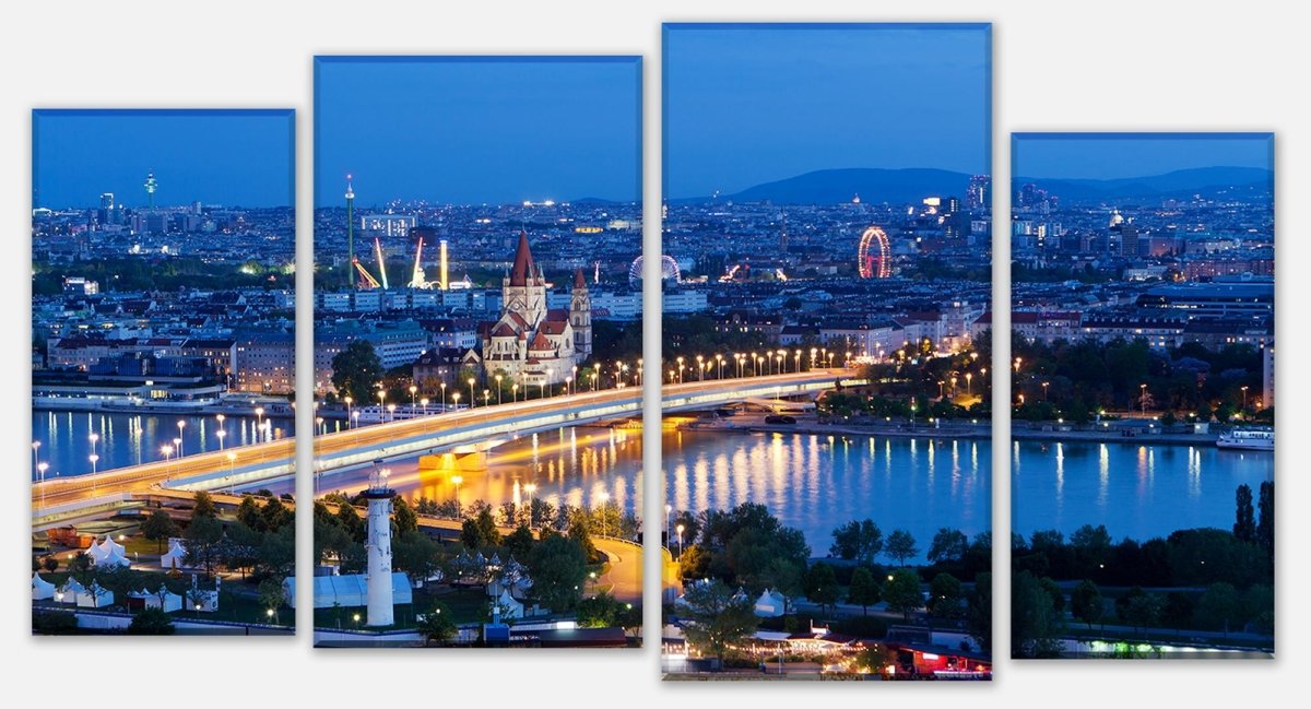 Leinwandbild Mehrteiler Wien bei Nacht M0276 Leinwandbild Mehrteiler Wien bei Nacht M0276