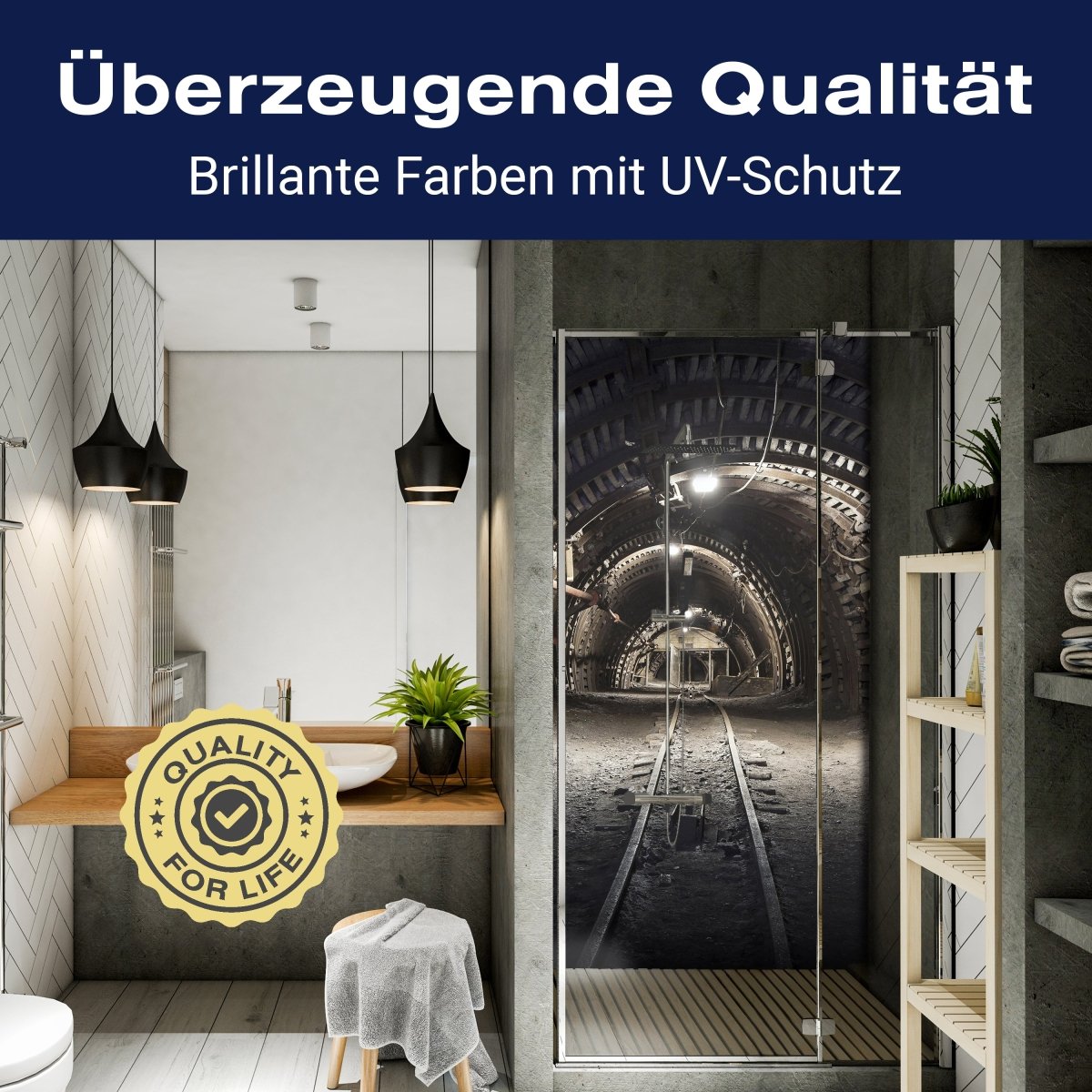 Duschwand Kohlebergwerk M0277 entdecken - Bild 2 Duschwand Kohlebergwerk M0277 entdecken - Bild 2