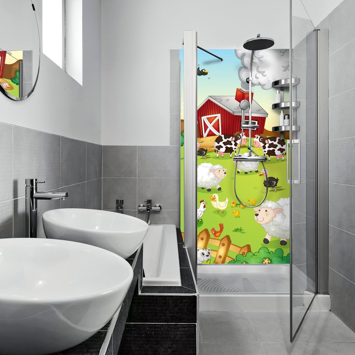 Duschwand Auf dem Land M0280 entdecken - Bild 1 Duschwand Auf dem Land M0280 entdecken - Bild 1