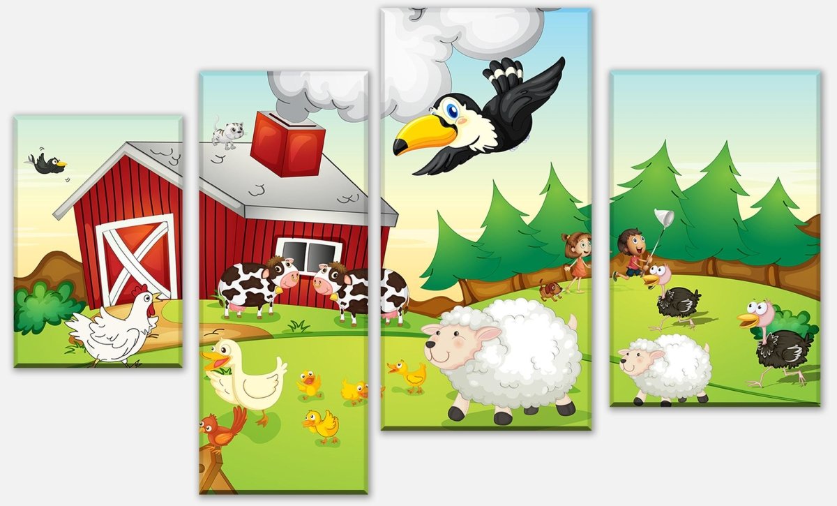 Leinwandbild Mehrteiler Auf dem Land M0280 Leinwandbild Mehrteiler Auf dem Land M0280