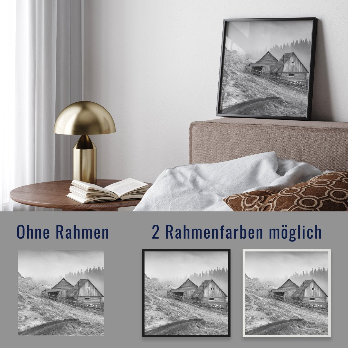 wandmotiv24 Poster, Poster - Hütte, Berge, Wald - M0286 - Bild 4 wandmotiv24 Poster, Poster - Hütte, Berge, Wald - M0286 - Bild 4