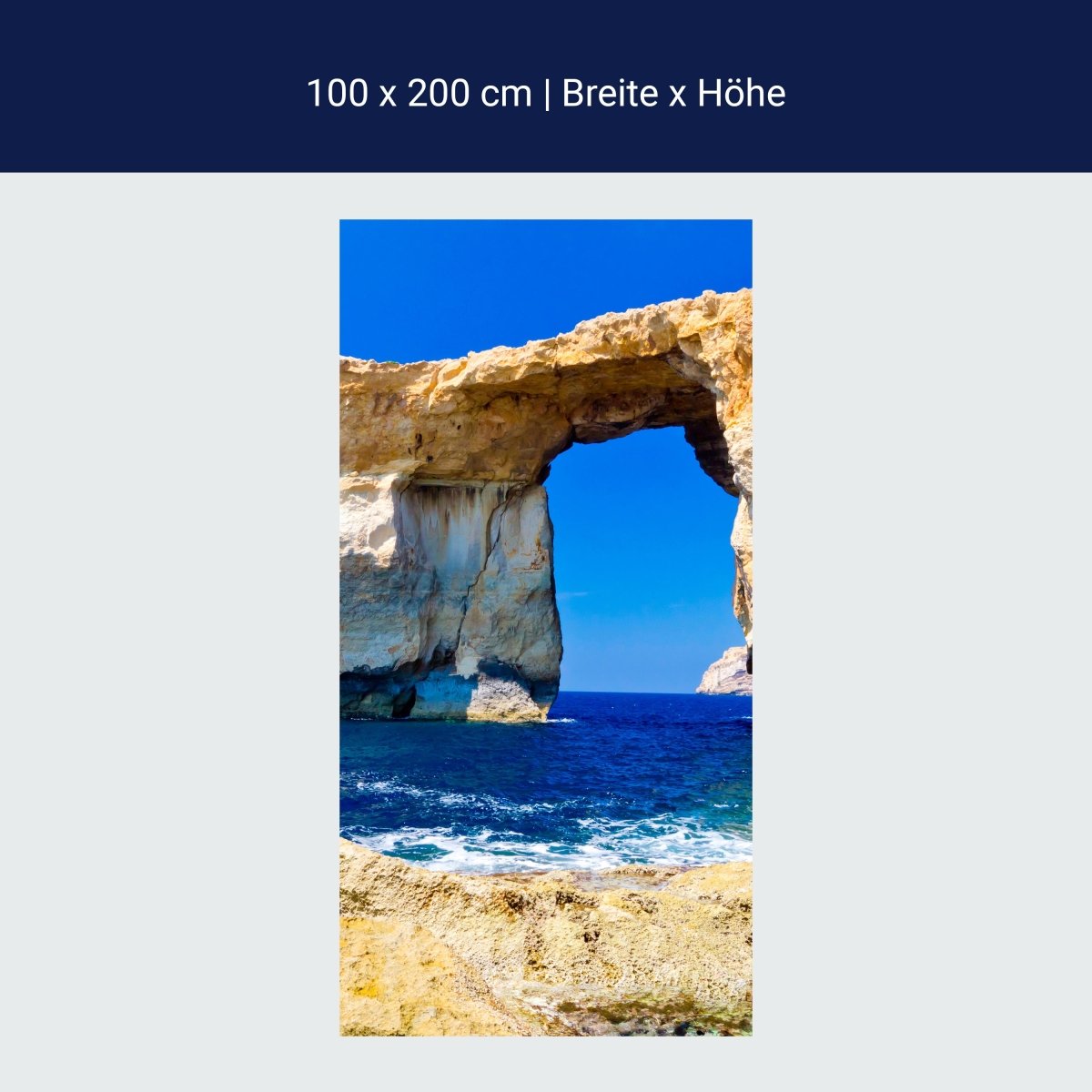 Duschwand Blaues Fenster Gozo M0288 Duschwand Blaues Fenster Gozo M0288