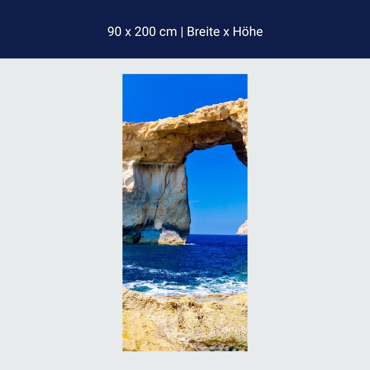 Duschwand Blaues Fenster Gozo M0288 Duschwand Blaues Fenster Gozo M0288