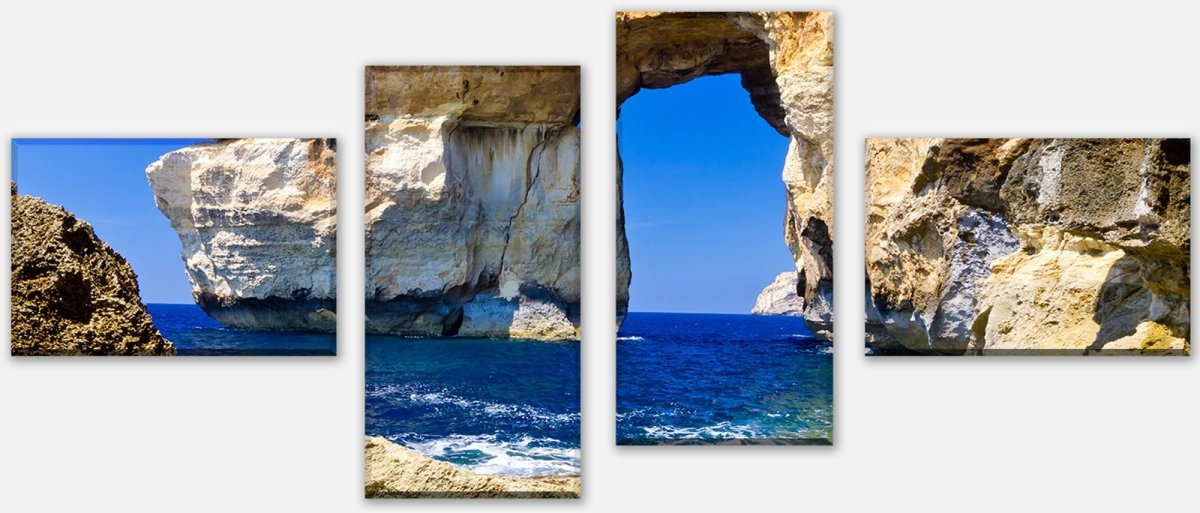 Leinwandbild Mehrteiler Blaues Fenster Gozo M0288 Leinwandbild Mehrteiler Blaues Fenster Gozo M0288