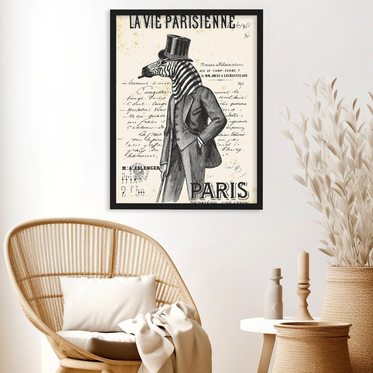 wandmotiv24 Poster, Poster - Vintage, Zebra, Paris - M0295 - Bild 3 wandmotiv24 Poster, Poster - Vintage, Zebra, Paris - M0295 - Bild 3