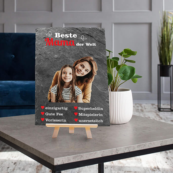 Schiefertafel mit Staffelei Beste Mama M0297 - Bild 4 Schiefertafel mit Staffelei Beste Mama M0297 - Bild 4