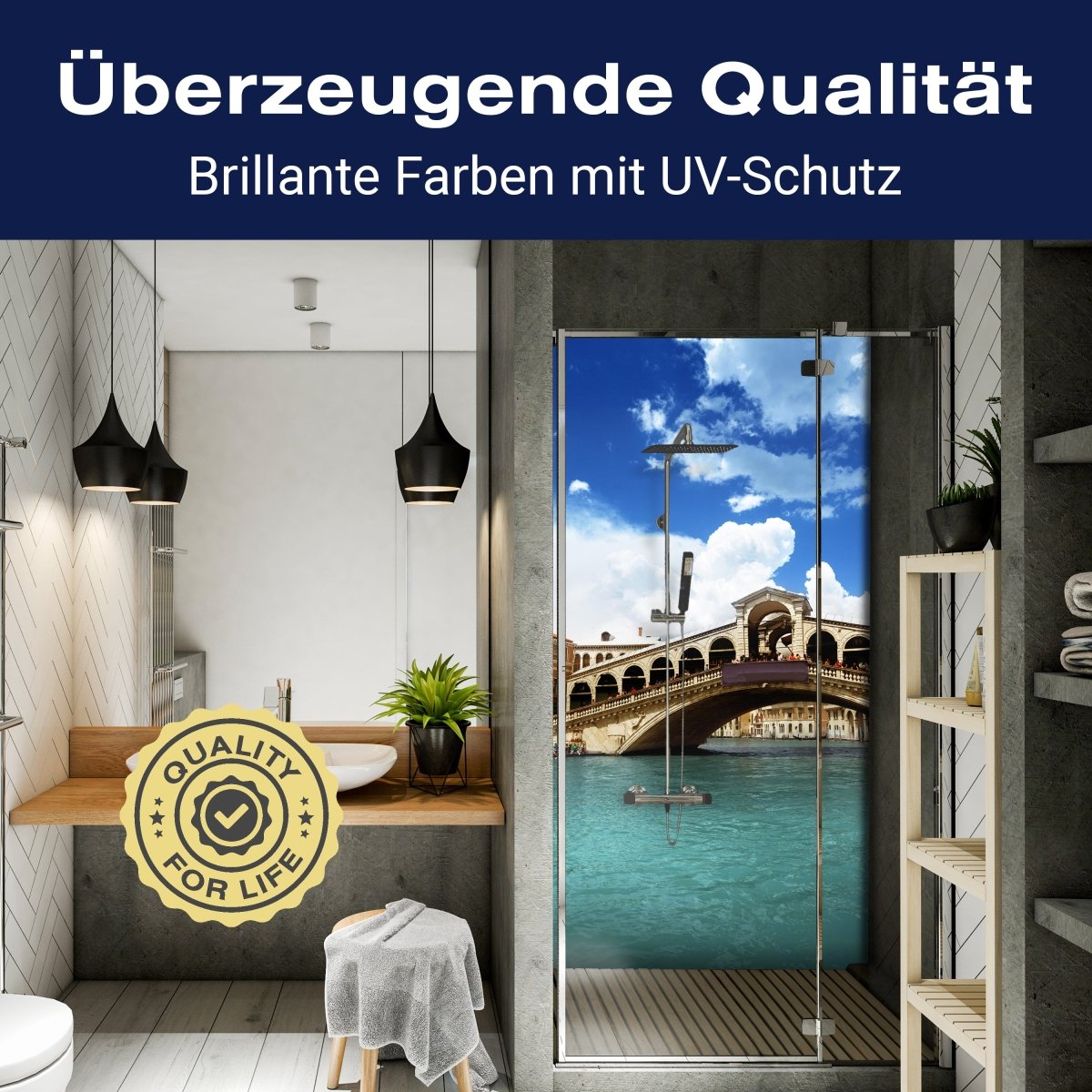 Duschwand Rialtobrücke Venedig M0298 entdecken - Bild 2 Duschwand Rialtobrücke Venedig M0298 entdecken - Bild 2
