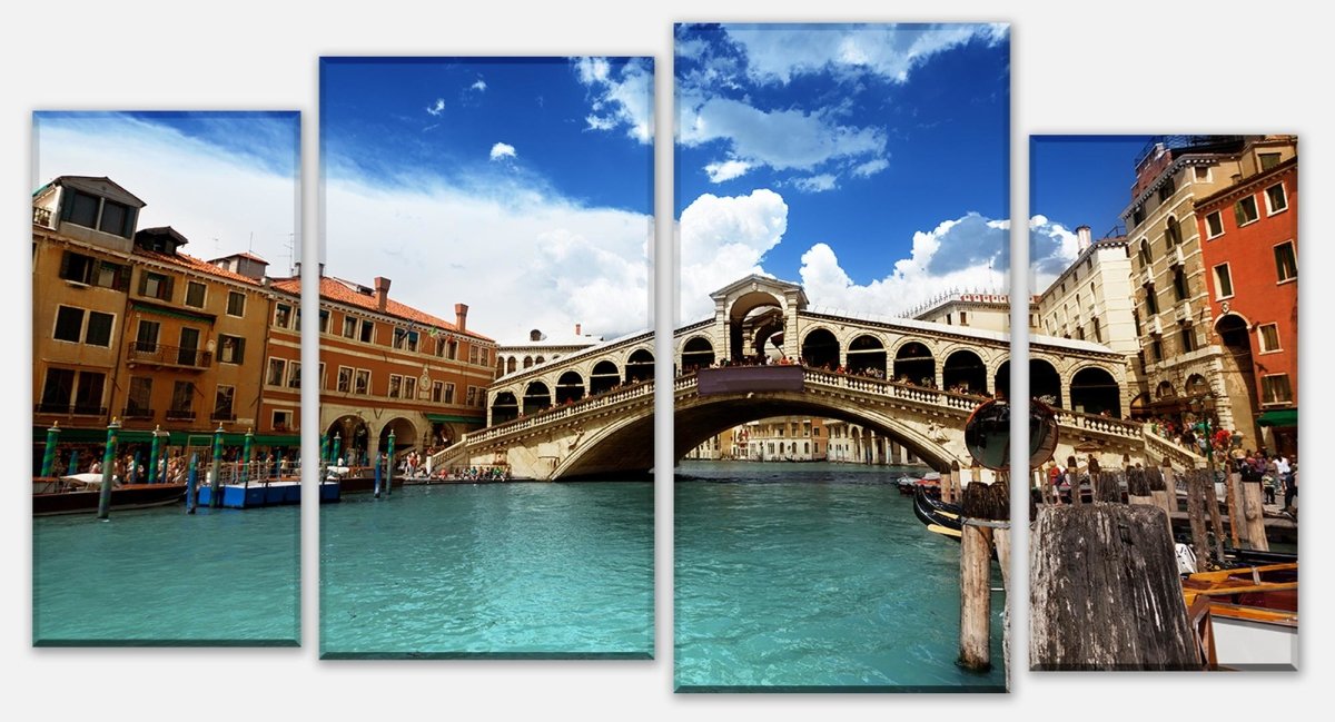 Leinwandbild Mehrteiler Rialtobrücke Venedig M0298 Leinwandbild Mehrteiler Rialtobrücke Venedig M0298