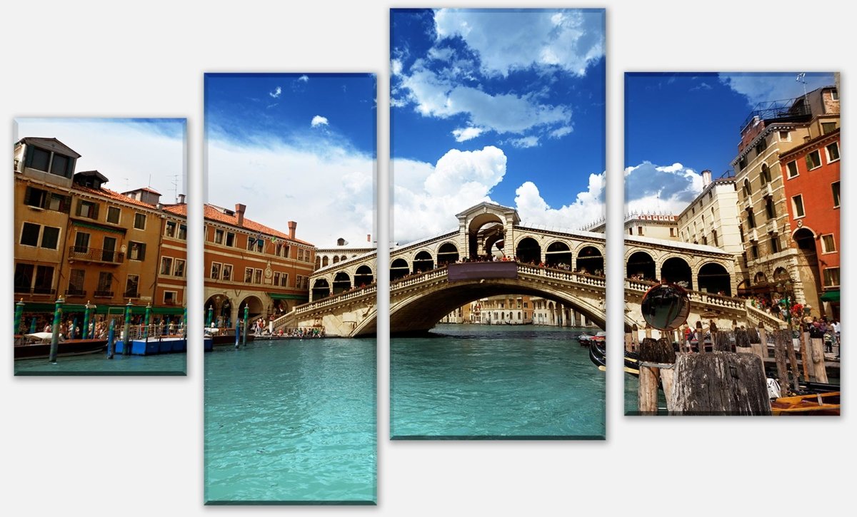 Leinwandbild Mehrteiler Rialtobrücke Venedig M0298 Leinwandbild Mehrteiler Rialtobrücke Venedig M0298