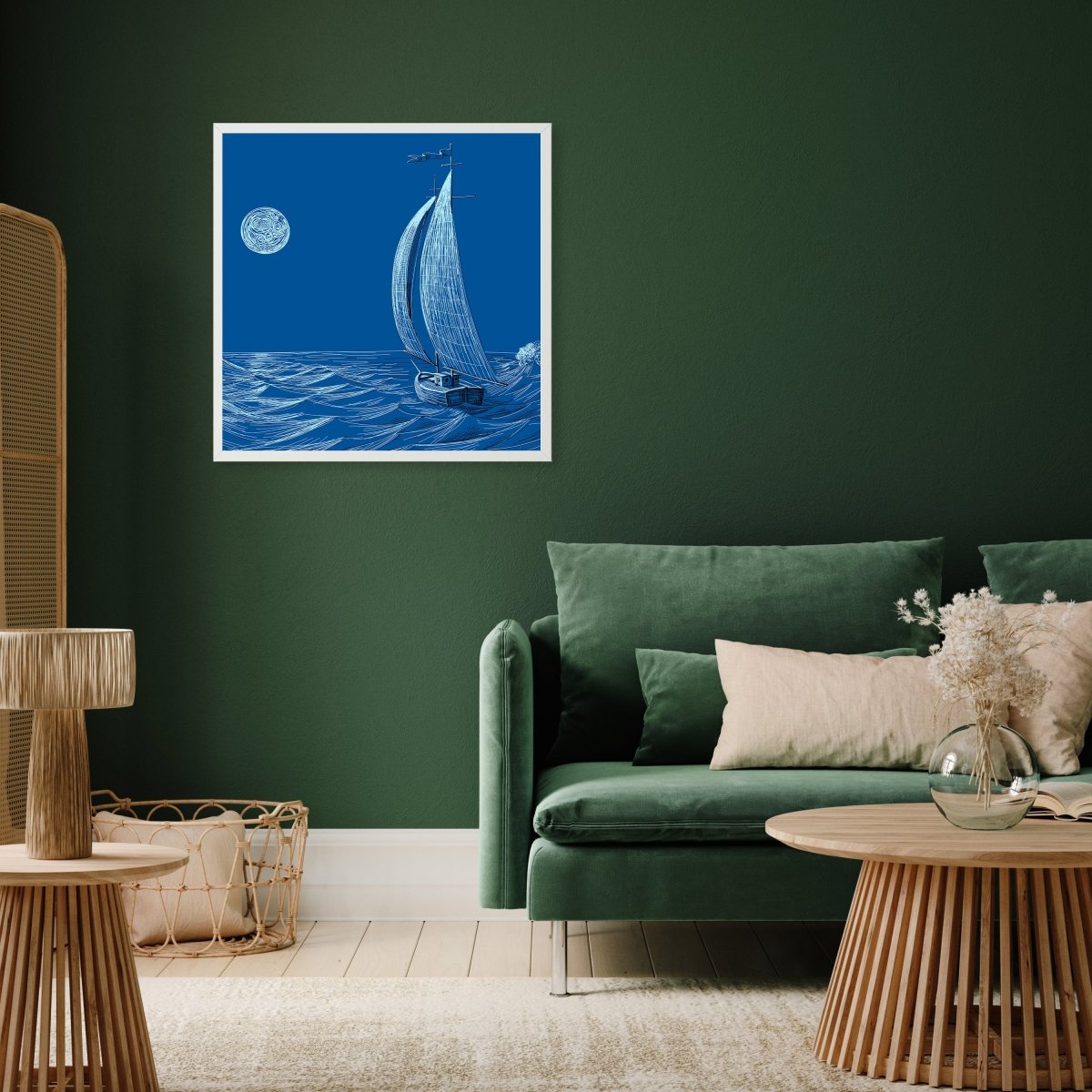 wandmotiv24 Poster, Poster - Meer, Boot, Mond - M0298 - Bild 5 wandmotiv24 Poster, Poster - Meer, Boot, Mond - M0298 - Bild 5