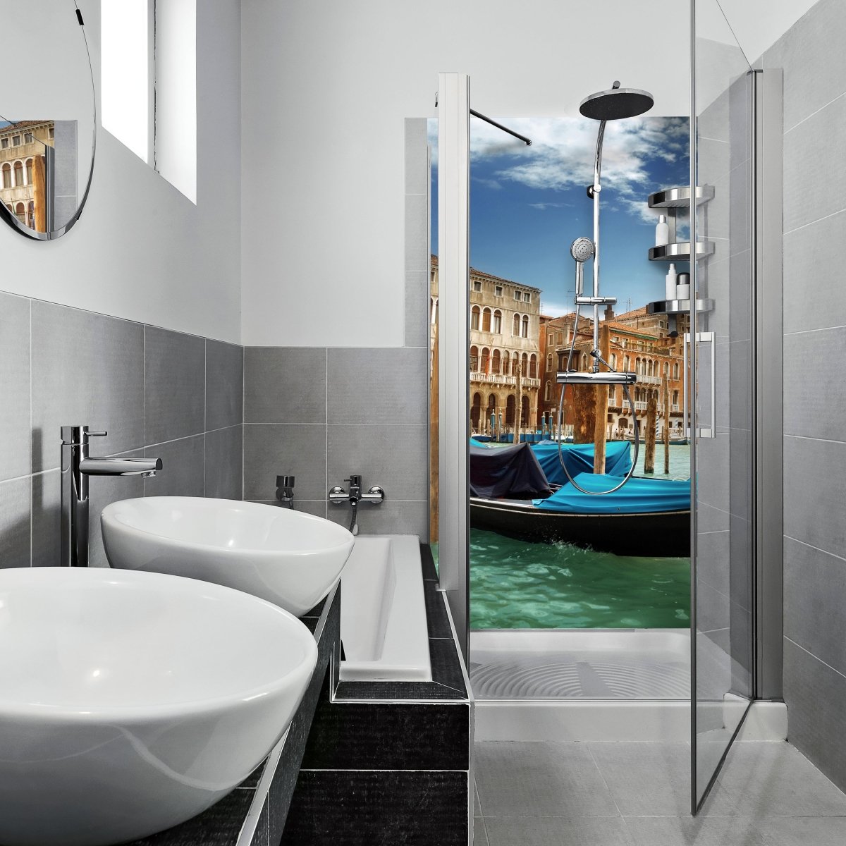 Duschwand Gondeln Venedig M0299 entdecken - Bild 1 Duschwand Gondeln Venedig M0299 entdecken - Bild 1