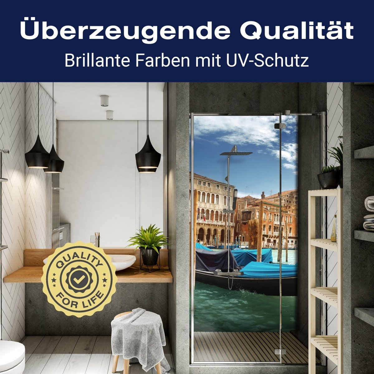 Duschwand Gondeln Venedig M0299 entdecken - Bild 2 Duschwand Gondeln Venedig M0299 entdecken - Bild 2