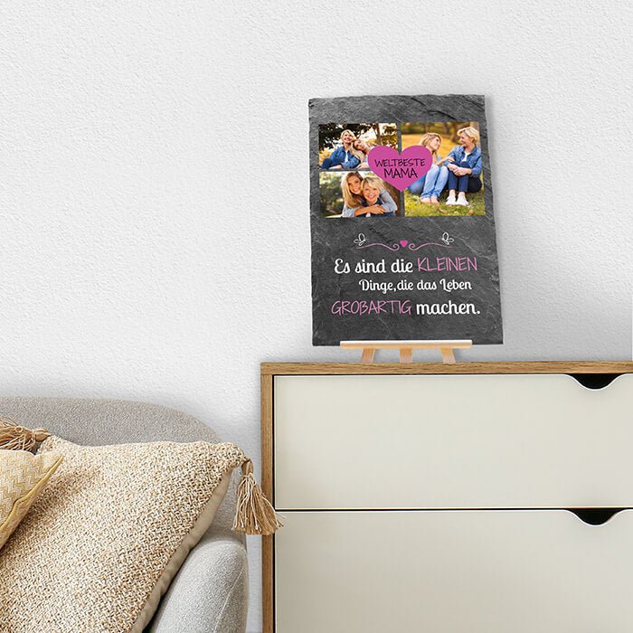 Schiefertafel mit Staffelei pinkes Herz M0299 - Bild 7 Schiefertafel mit Staffelei pinkes Herz M0299 - Bild 7