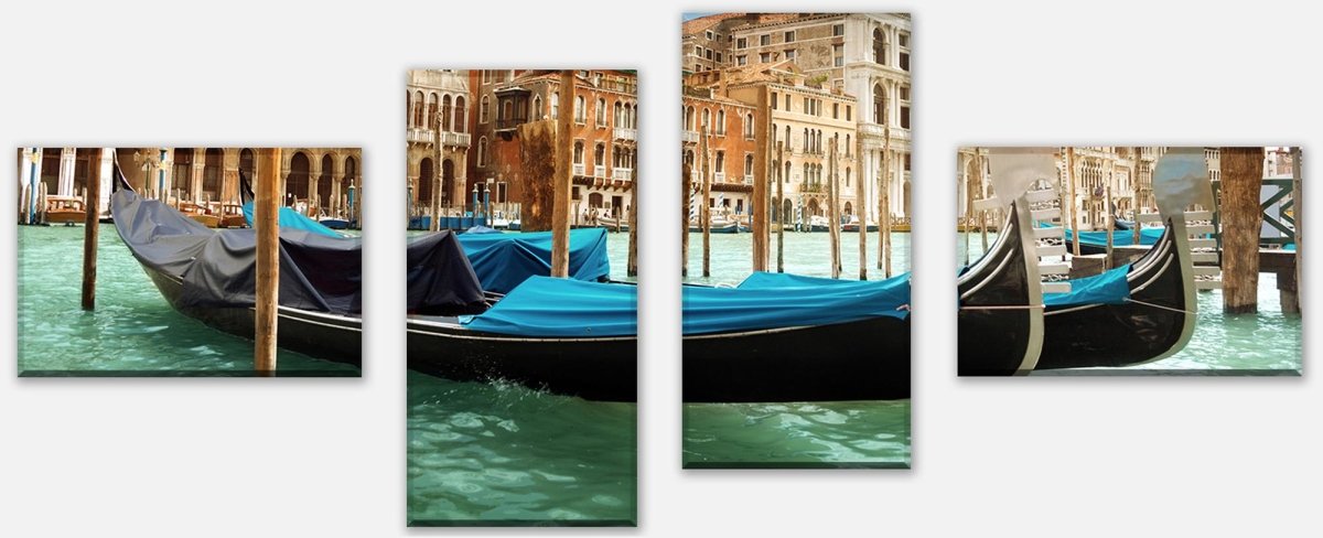 Leinwandbild Mehrteiler Gondeln Venedig M0299 Leinwandbild Mehrteiler Gondeln Venedig M0299