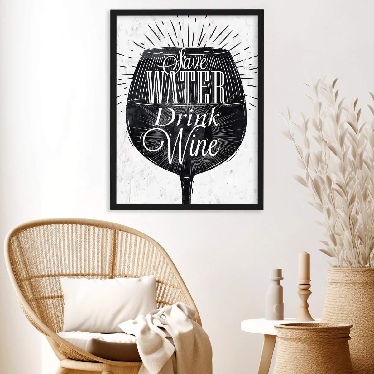 wandmotiv24 Poster, Poster - Spruch, Wein, Wasser, Glas - M0301 - Bild 3 wandmotiv24 Poster, Poster - Spruch, Wein, Wasser, Glas - M0301 - Bild 3