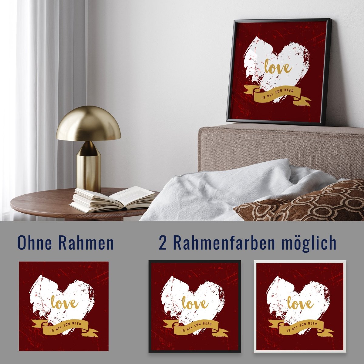wandmotiv24 Poster, Poster - Spruch, Liebe, Herz - M0303 - Bild 4 wandmotiv24 Poster, Poster - Spruch, Liebe, Herz - M0303 - Bild 4