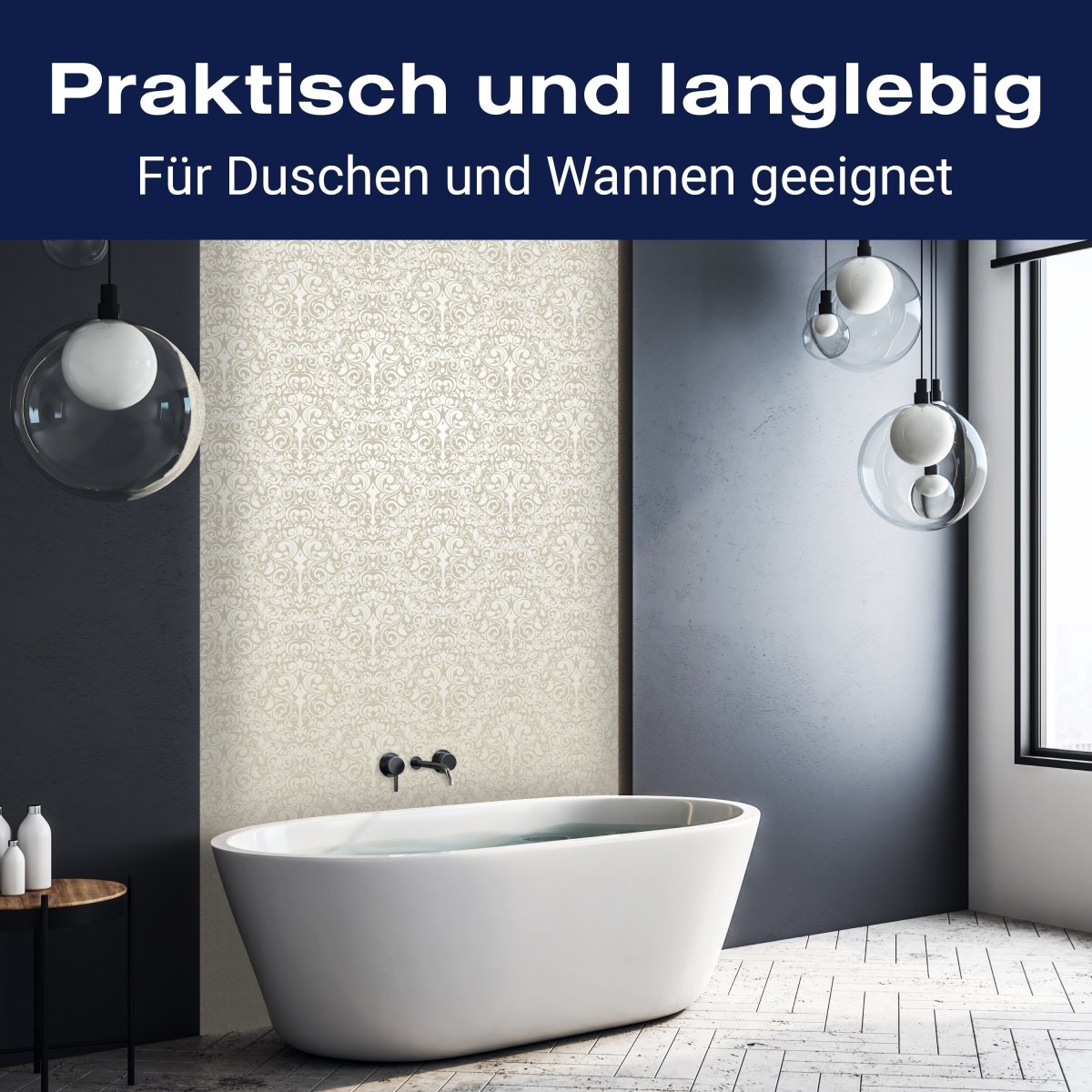 Duschwand Barockmuster Beige M0306 entdecken - Bild 3 Duschwand Barockmuster Beige M0306 entdecken - Bild 3