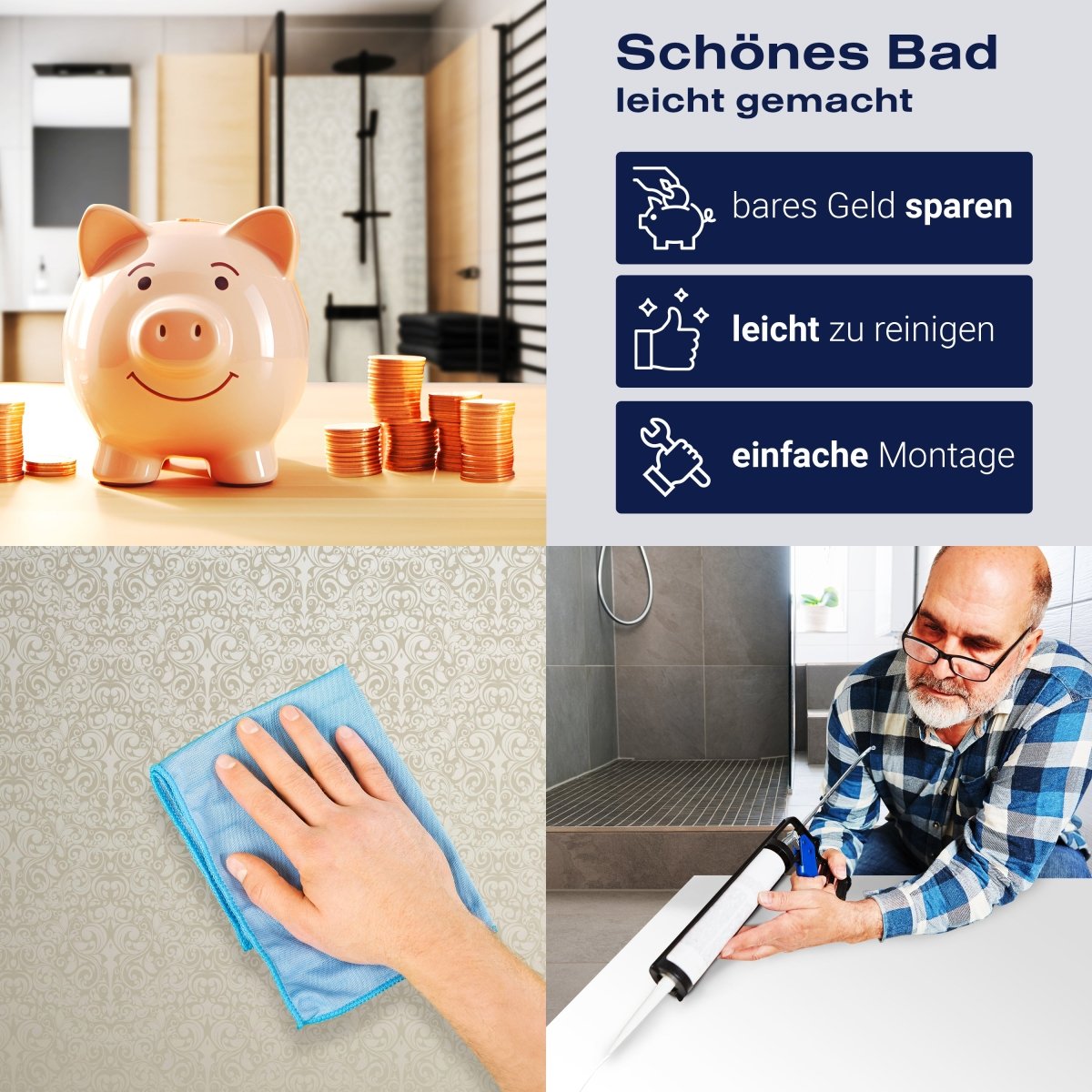 Duschwand Barockmuster Beige M0306 entdecken - Bild 7 Duschwand Barockmuster Beige M0306 entdecken - Bild 7