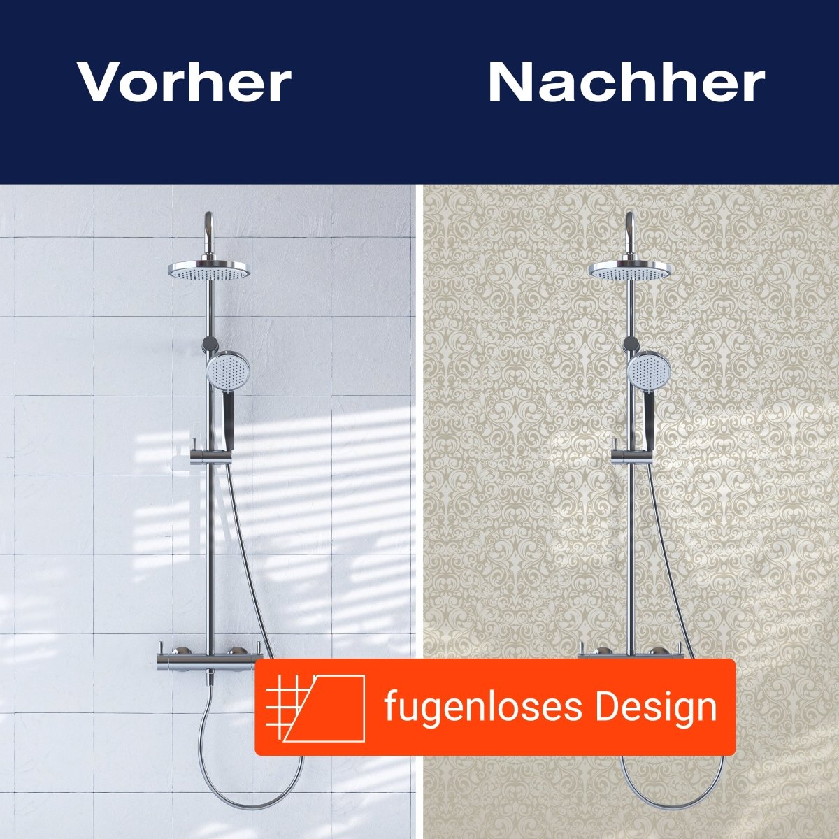 Duschwand Barockmuster Beige M0306 entdecken - Bild 9 Duschwand Barockmuster Beige M0306 entdecken - Bild 9