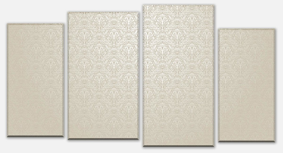 Leinwandbild Mehrteiler Barockmuster Beige M0306 Leinwandbild Mehrteiler Barockmuster Beige M0306