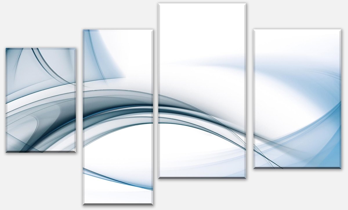Leinwandbild Mehrteiler Blaue Glaswelle M0307 Leinwandbild Mehrteiler Blaue Glaswelle M0307