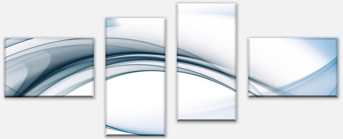 Leinwandbild Mehrteiler Blaue Glaswelle M0307 Leinwandbild Mehrteiler Blaue Glaswelle M0307