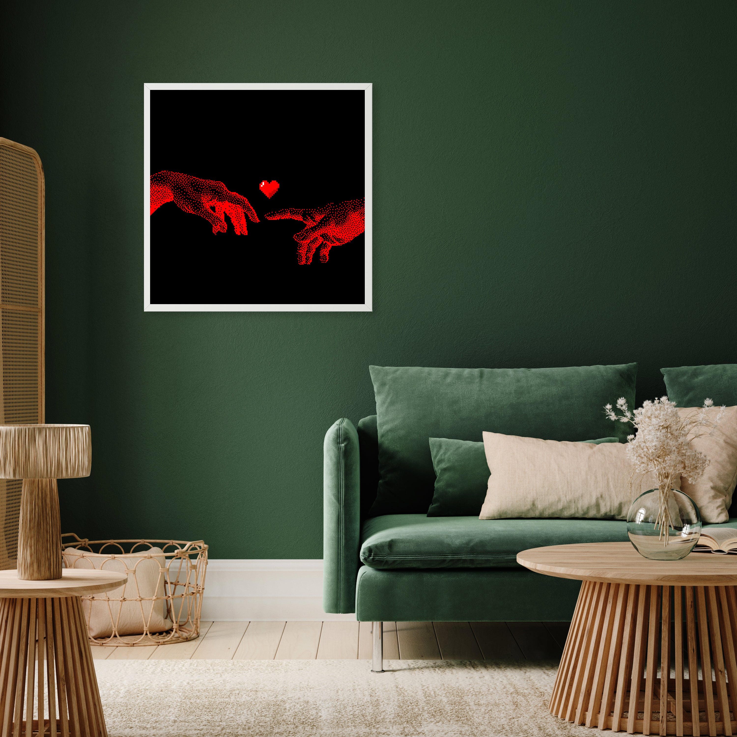 wandmotiv24 Poster, Poster - Herz, Hand, Pixel - M0310 - Bild 5 wandmotiv24 Poster, Poster - Herz, Hand, Pixel - M0310 - Bild 5